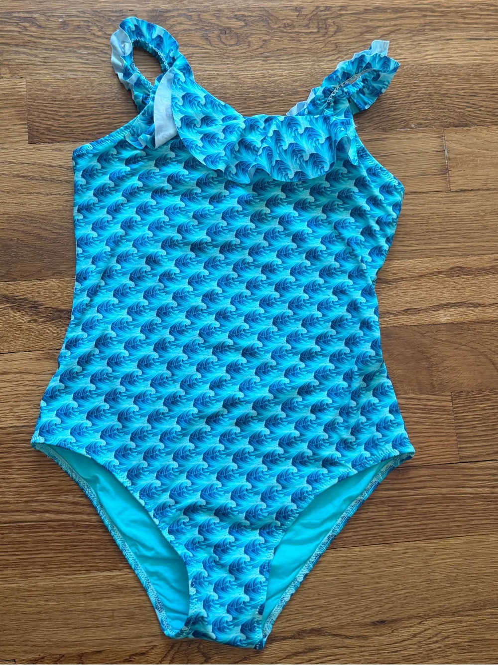 Vilebrequin Turquoise Ruffle One-Piece Swimsuit